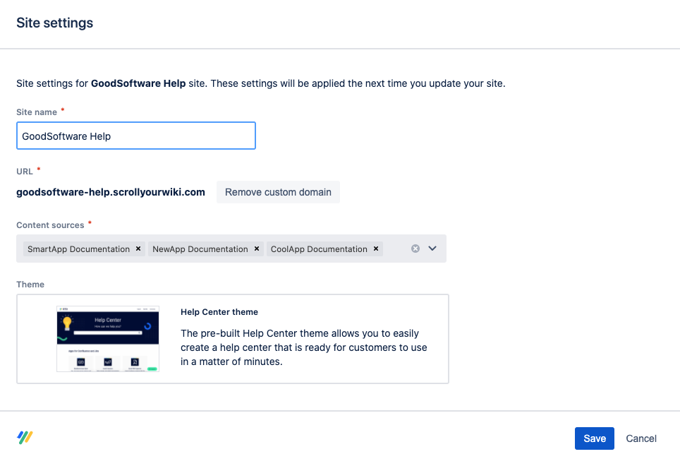 Custom domain setup - final screen